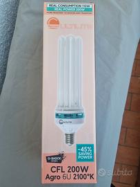 lampada CFL 200w agro 6U 2100k 