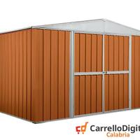 Box in lamiera di Acciaio 360x260cm legno chiaro