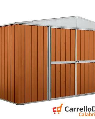 Box in lamiera di Acciaio 360x260cm legno chiaro