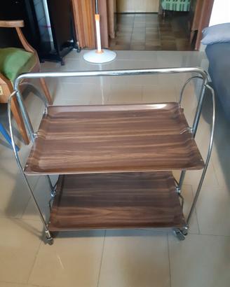 CARRELLO PIEGHEVOLE CUCINA, PORTA VIVANDE VINTAGE.