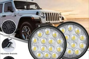 Coppia faretti Led rotondi 