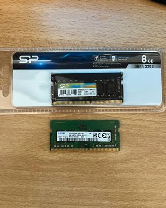 Memorie RAM nuove, DDR4 per portatili, 4 GB e 8 GB
