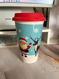 Tazza Natalizia con Tappo in Silicone