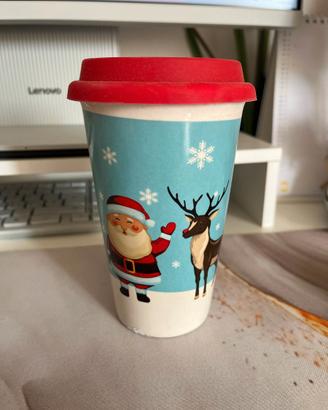 Tazza Natalizia con Tappo in Silicone