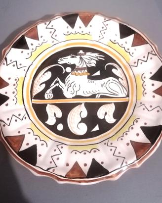 Piatto decorativo Antica Siena dipinto a mano 