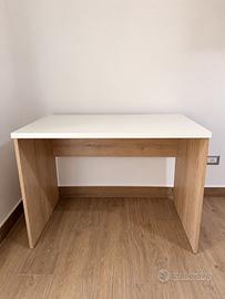 Scrivania moderna bianca in legno 100x60 cm