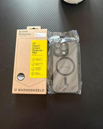 Cover IPhone 16 pro + vetro protettivo 3D Pro