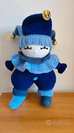 Giullare Amigurumi fatto a mano - Peluche Pierrot