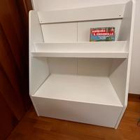 Libreria con cassettone Bianca