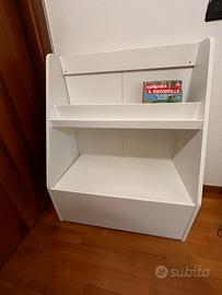 Libreria con cassettone Bianca