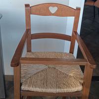 seggiolone bimbi in legno artigianale 