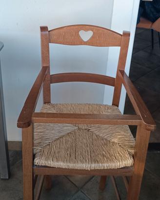 seggiolone bimbi in legno artigianale 