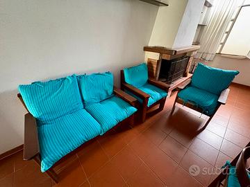 Set completo mobili pranzo + soggiorno rustico