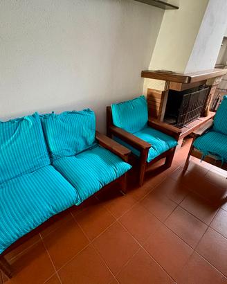 Set completo mobili pranzo + soggiorno rustico