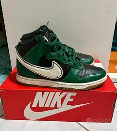 Nike Dunk high Swoosh in ciniglia nero verde 41