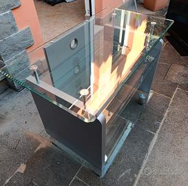 Porta TV in cristallo 