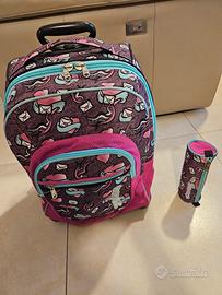 zaino trolley seven con astuccio