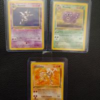 Lotto carte rare Pokemon Fossil prima edizione 