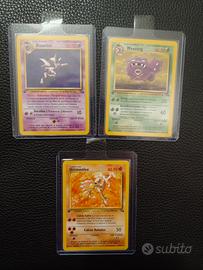 Lotto carte rare Pokemon Fossil prima edizione 
