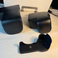 Custodia pelle Sony A6700-6500 per due ottiche