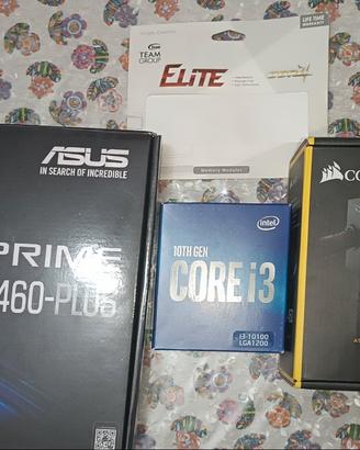 Kit PC i3-10100 ASUS B460 RAM 2400 PSU 450W