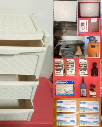 Cassettiera in pvc nuova, e altro per ufficio