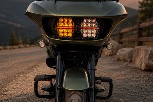 Faro led tipo shark demon road glide