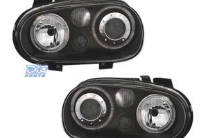 FARI VOLKSWAGEN VW GOLF 4 ANGEL EYES R32 FONDO NER