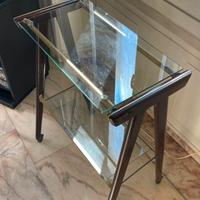 Tavolino carrello porta TV con ruote anni 50