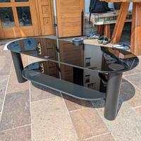 Mobile nero per televisore in vetro - L&C