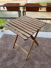 Tavolino piegevole in legno 40x40