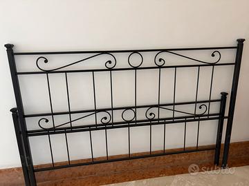 Struttura letto natrimo in ferro battuto con doghe
