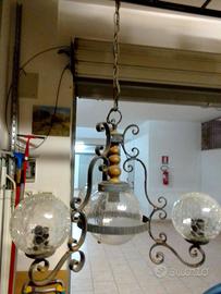 2 LAMPADARI IN FERRO BATTUTO