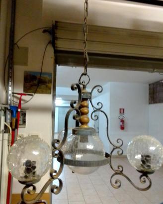 2 LAMPADARI IN FERRO BATTUTO
