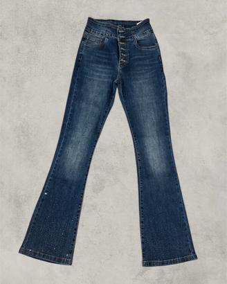 Jeans flare glitter numa lie