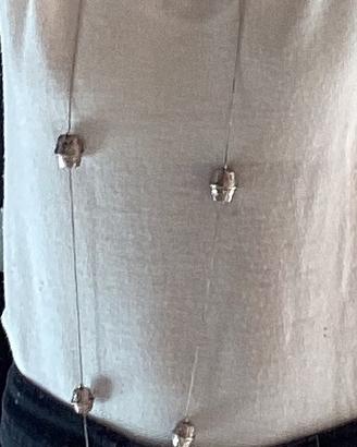 Collana con Perle/Barattoli in metallo - vintage