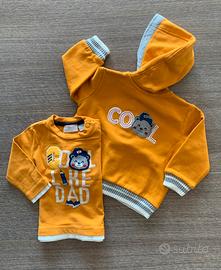 Set 6 mesi Chicco (2 pz) Coordinato senape neonato