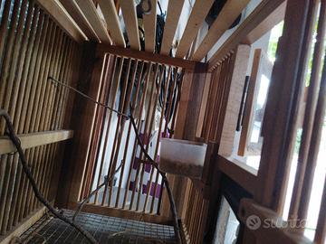 gabbia per uccellini in legno 