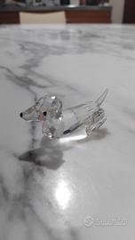 cane bassotto in cristallo swarovski 