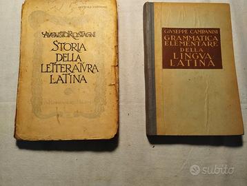 Due Libri scolastici Lingua Latina vintage