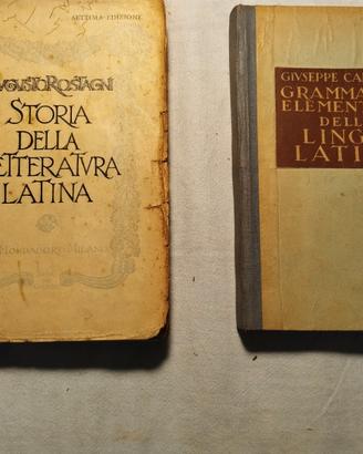 Due Libri scolastici Lingua Latina vintage