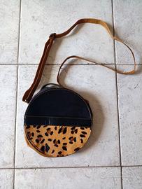 Borsa animalier in pelle riciclata