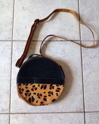 Borsa animalier in pelle riciclata