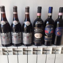 6 bottiglie vino da collezione