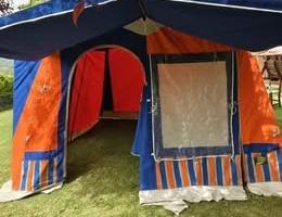 Tenda campeggio 4 posti, zona fornello, 2 camere,