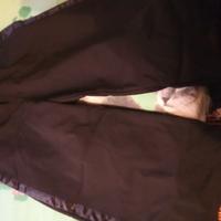 vintage pantalone Nero con strisce in strass 