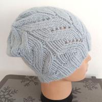 Berretto in misto lana/alpaca celeste