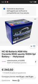 HC 80 Batteria AGM Alta Corrente 80Ah spunto 1500A Spl Battery