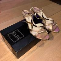 Sandali estivi eleganti cerimonia dorati