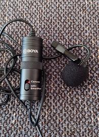 Microfono Boya M1, smartphone o camera, completo J